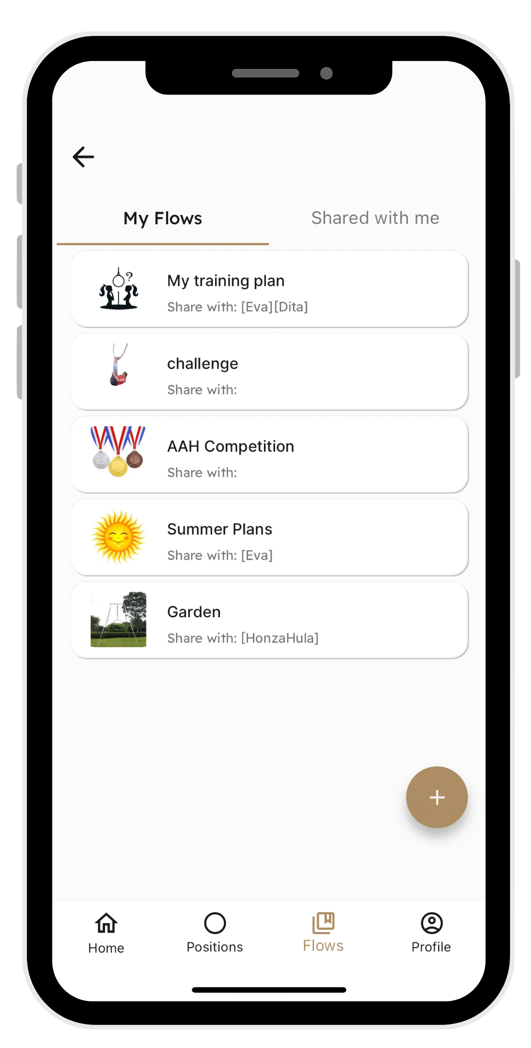 My Flow screen