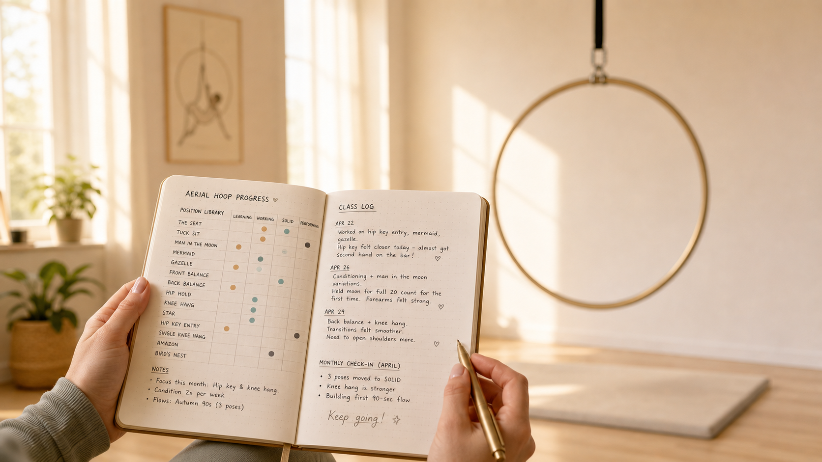 How to Track Your Aerial Hoop Progress (and Actually See Improvement)